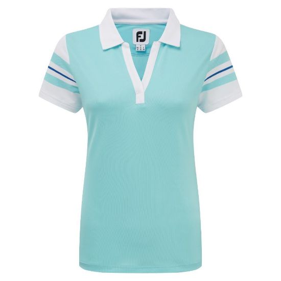 Picture of FootJoy Ladies Baby Pique Stripe Polo Shirt - M Only