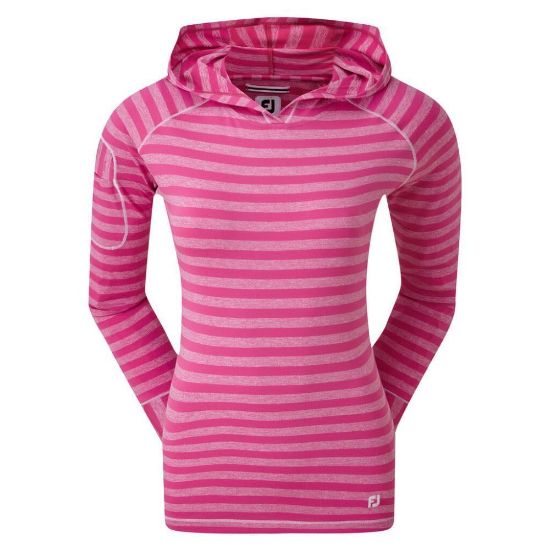 Picture of FootJoy Ladies Jersey Tonal Stripe Hoodie - Size  XL Only