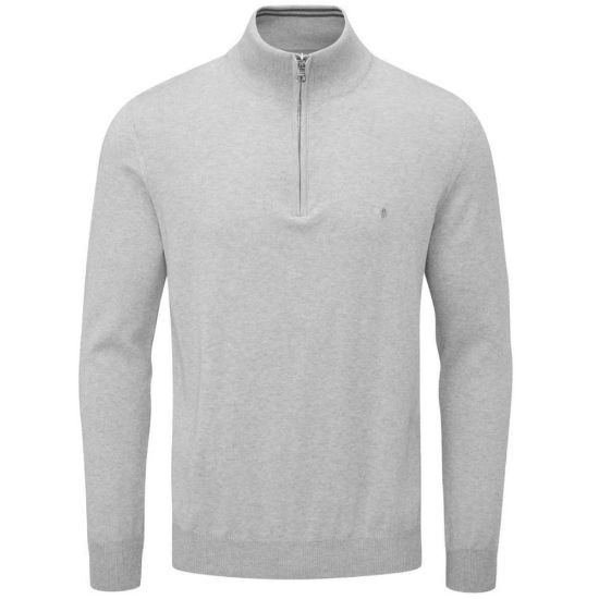 Picture of Oscar Jacobson Men's Waldorf Pin 1/2-Zip Golf Sweater