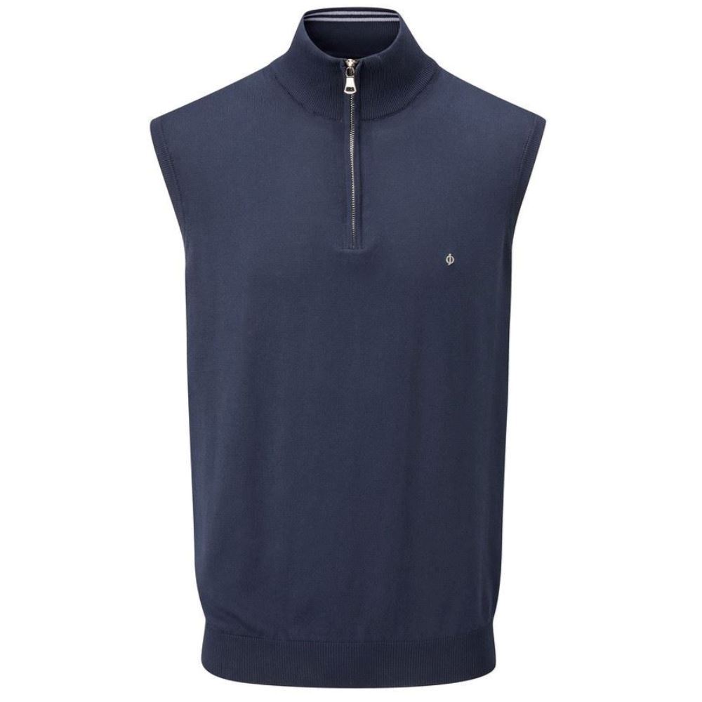 Oscar Jacobson Mens Bob Pin Knit Sleeveless Golf Sweater