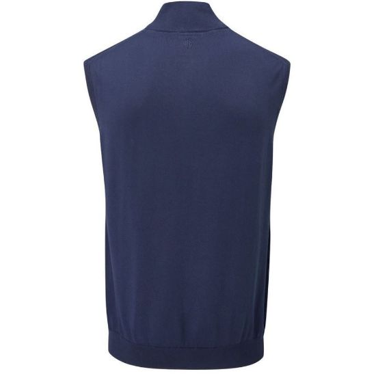 Picture of Oscar Jacobson Mens Bob Pin Knit Sleeveless Golf Sweater