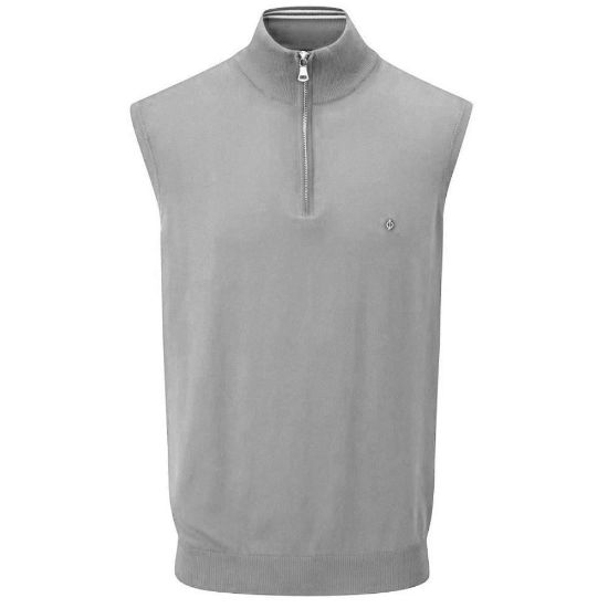 Picture of Oscar Jacobson Mens Bob Pin Knit Sleeveless Golf Sweater