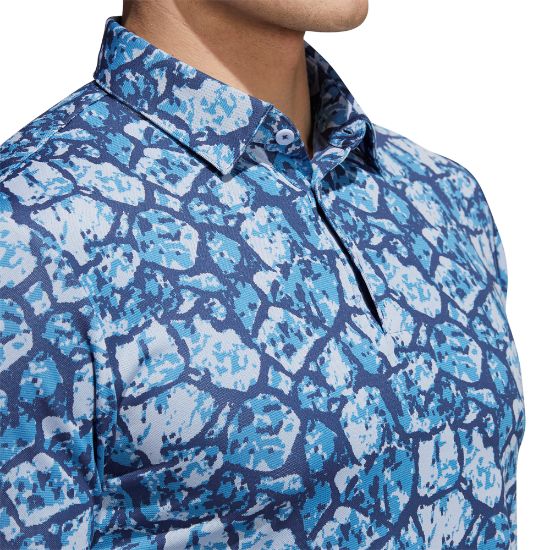 Picture of adidas Men's Cobblestone Print Golf Polo Shirt
