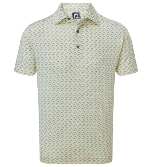 Picture of FootJoy Men's Leaping Dolphins Print Lisle Golf Polo Shirt