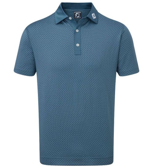 Picture of FootJoy Men's Diamond Dot Print Lisle Golf Polo Shirt