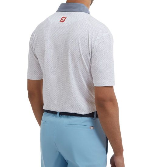 Picture of FootJoy Men's Diamond Dot Print Lisle Golf Polo Shirt