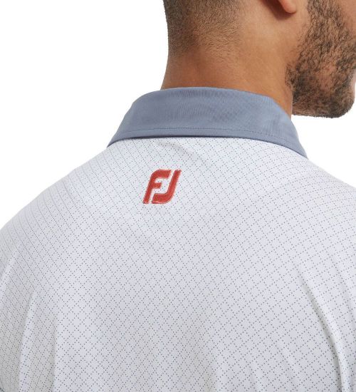 Picture of FootJoy Men's Diamond Dot Print Lisle Golf Polo Shirt