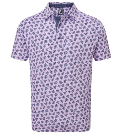 Picture of FootJoy Men's Shadow Palm Print Golf Polo Shirt
