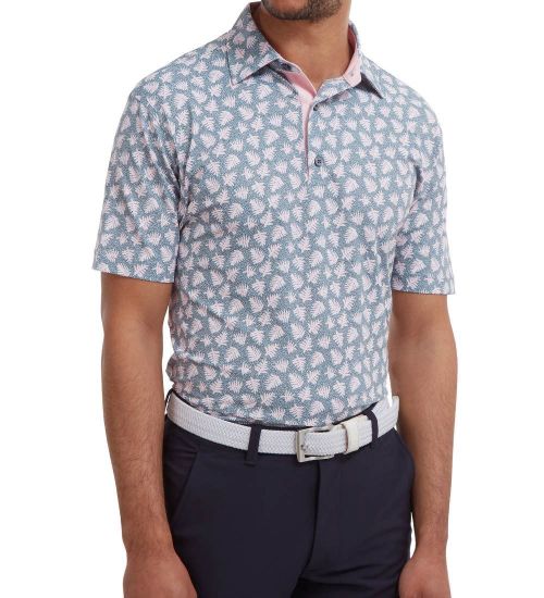 Picture of FootJoy Men's Shadow Palm Print Golf Polo Shirt