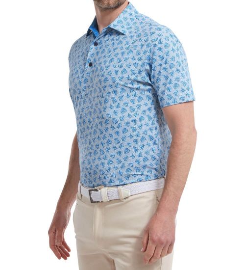 Picture of FootJoy Men's Shadow Palm Print Golf Polo Shirt