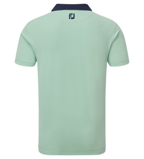 Picture of FootJoy Men's Solid Stripe Placket Pique Golf Polo Shirt