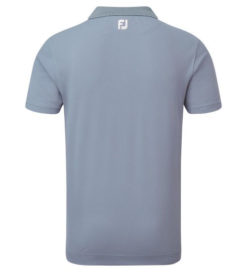 Picture of FootJoy Men's Solid Stripe Placket Pique Golf Polo Shirt