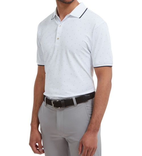 Picture of FootJoy Men's Pique Push Play Print Golf Polo Shirt