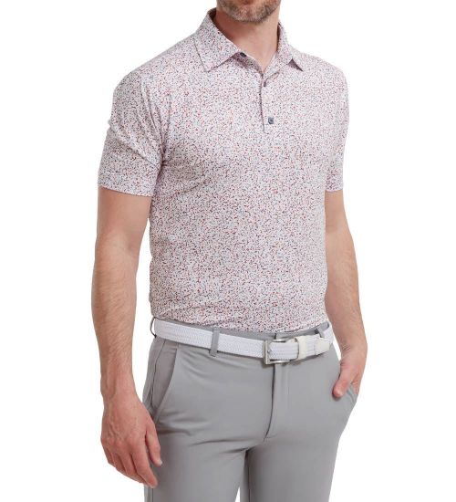 Picture of FootJoy Men's Lisle Granite Print Golf Polo Shirt