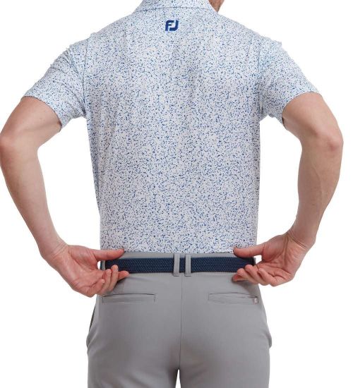 Picture of FootJoy Men's Lisle Granite Print Golf Polo Shirt