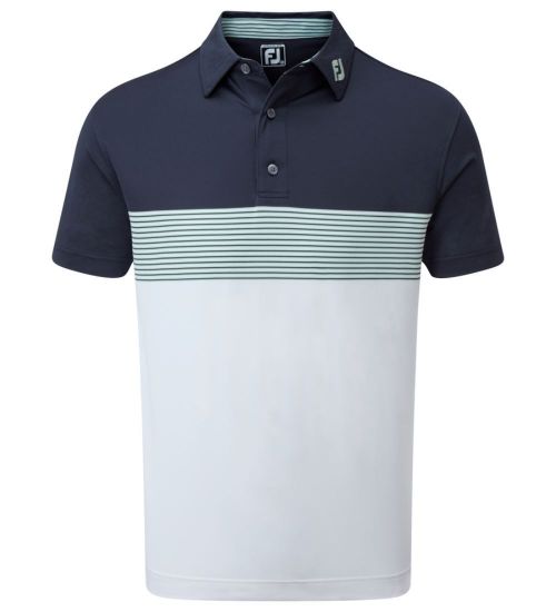 Picture of FootJoy Men's Colour Block Pique Golf Polo Shirt
