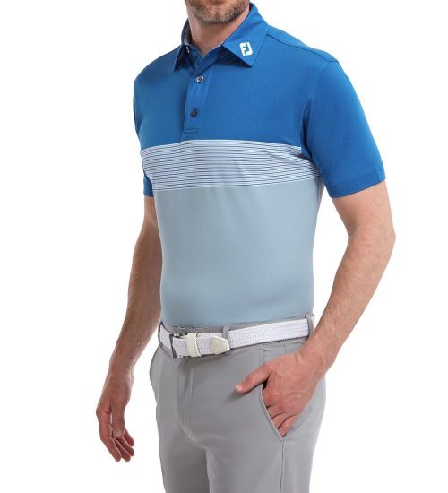 Picture of FootJoy Men's Colour Block Pique Golf Polo Shirt