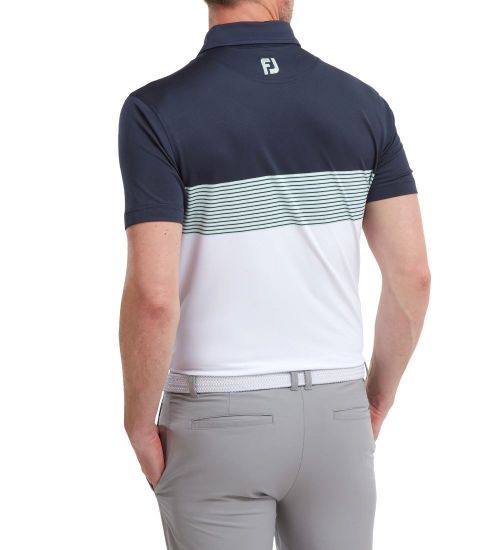 Picture of FootJoy Men's Colour Block Pique Golf Polo Shirt