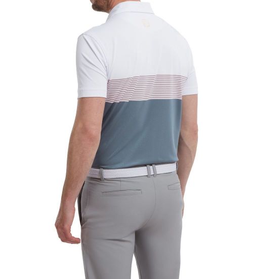 Picture of FootJoy Men's Colour Block Pique Golf Polo Shirt