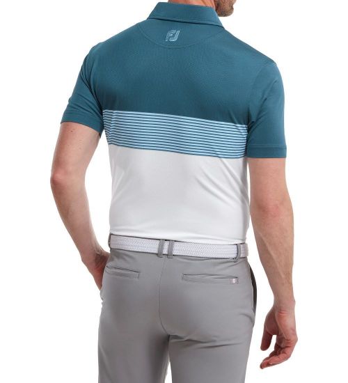 Picture of FootJoy Men's Colour Block Pique Golf Polo Shirt