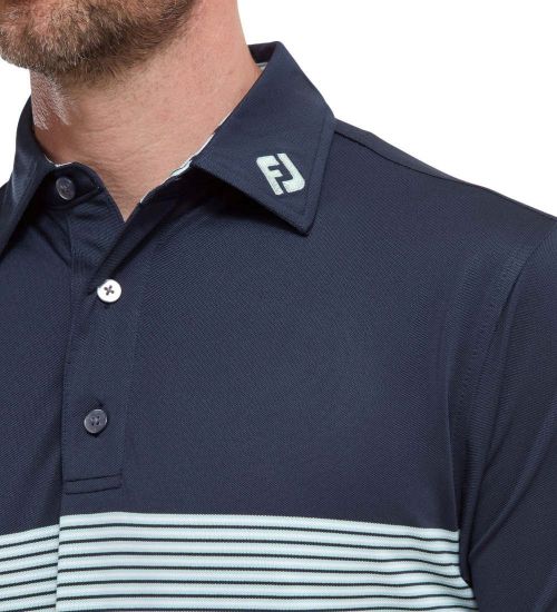 Picture of FootJoy Men's Colour Block Pique Golf Polo Shirt