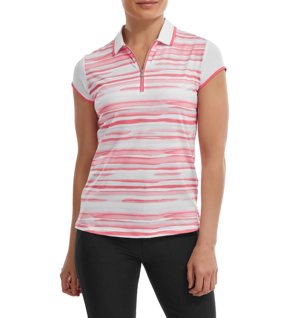 FootJoy Ladies Cap Sleeve Colour Block Golf Polo Shirt