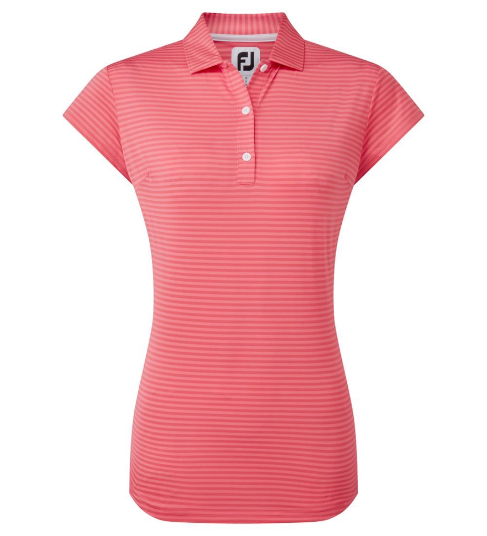 FootJoy Ladies Tonal Stripe Lisle Golf Polo Shirt