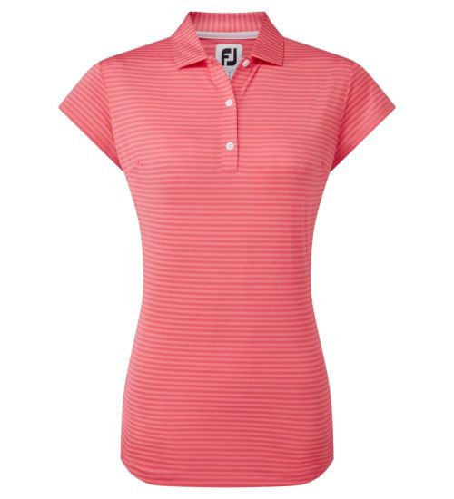 Picture of FootJoy Ladies Tonal Stripe Lisle Golf Polo Shirt