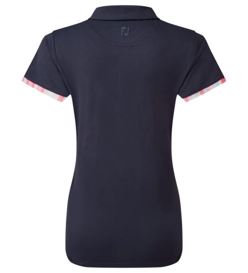 Picture of FootJoy Ladies Watercolour Trim Pique Golf Polo Shirt