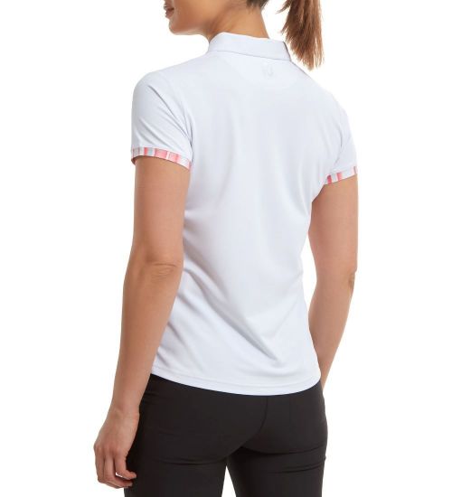 Picture of FootJoy Ladies Watercolour Trim Pique Golf Polo Shirt