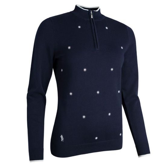Picture of Glenmuir Ladies Paige Embroidered Cotton Golf Sweater