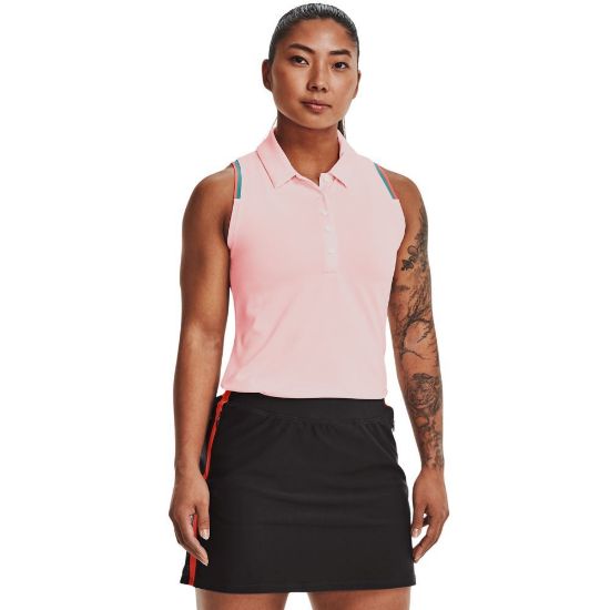 Picture of Under Armour Ladies Zinger Point Sleeveless Golf Polo Shirt