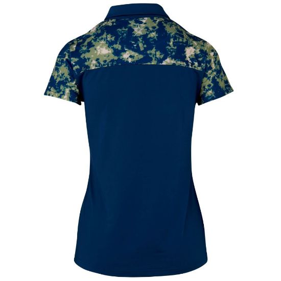 Picture of Swing Out Sister Bridgette Cap Sleeve Golf Polo Shirt - Atlantic Blue