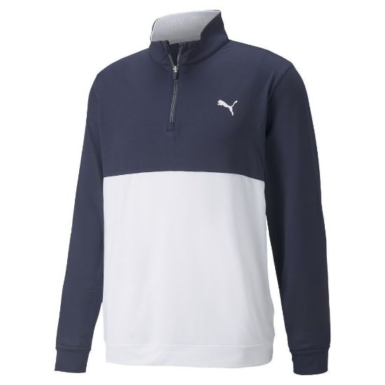 Picture of Puma Men's Gamer Colorblock 1/4-Zip Golf Pullover