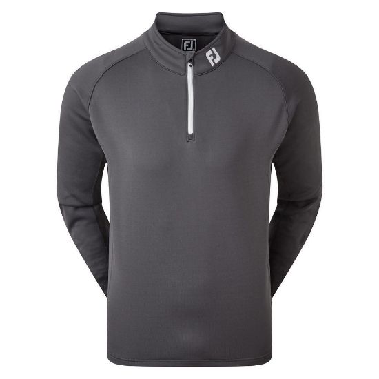 FootJoy Men's Chill-Out Charcoal Grey Golf Sweater Front View