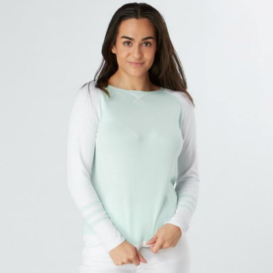 Picture of Swing Out Sister Isabella Golf Sweater - Neon Mint/White