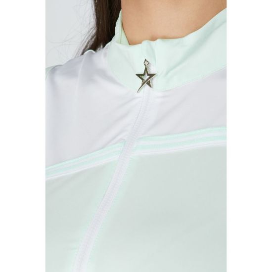 Picture of Swing Out Sister Therese Block Sleeveless Golf Polo Shirt - Neon Mint