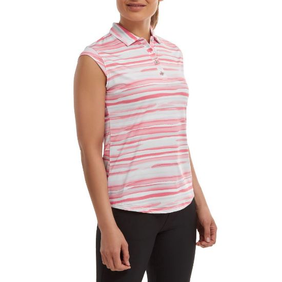 Picture of FootJoy Ladies Watercolour Lisle Golf Polo Shirt