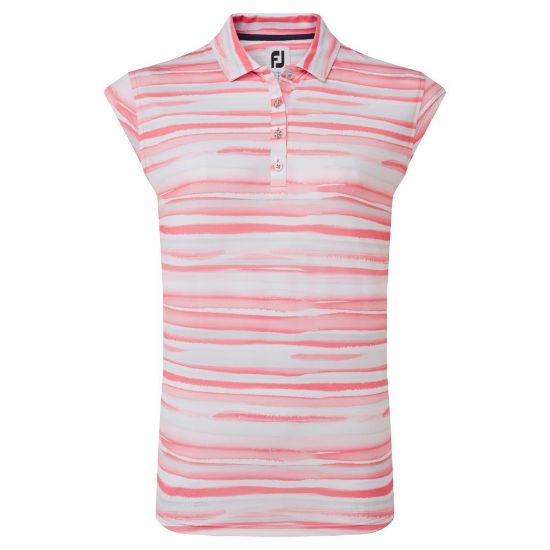 Picture of FootJoy Ladies Watercolour Lisle Golf Polo Shirt