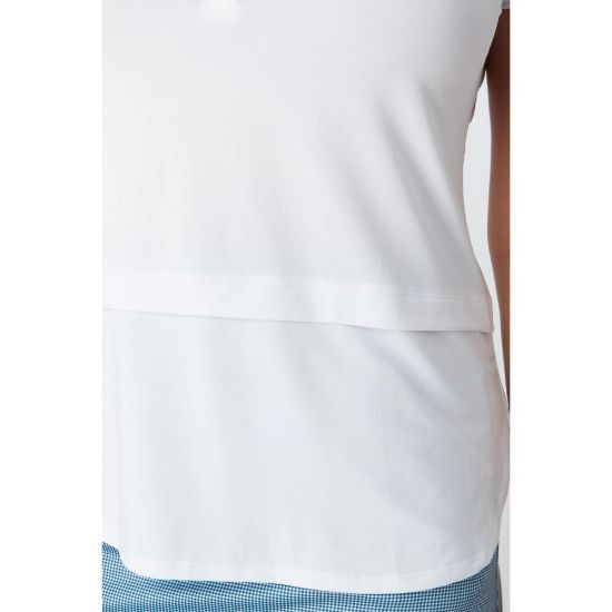 Picture of Swing Out Sister Ladies Amelie Sleeveless Golf Polo Shirt - White