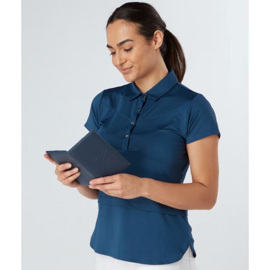 Picture of Swing Out Sister Amelie Cap Sleeve Golf Polo Shirt - Atlantic Blue
