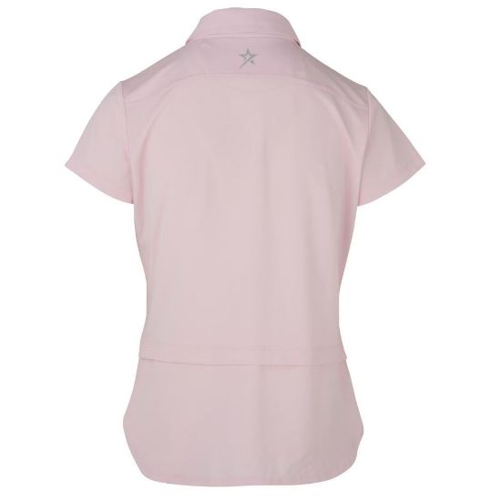 Picture of Swing Out Sister Amelie Cap Sleeve Golf Polo Shirt - Cherry Blossom