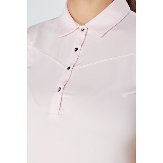 Picture of Swing Out Sister Amelie Cap Sleeve Golf Polo Shirt - Cherry Blossom