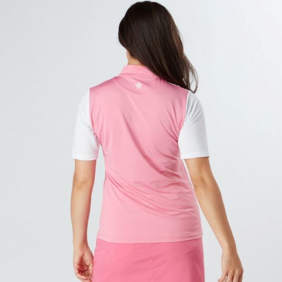 Picture of Swing Out Sister Ladies Therese Block Cap Sleeve Golf Polo Shirt