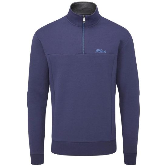 Picture of Oscar Jacobson Men's Hawkes Tour II 1/4-Zip Golf Sweater