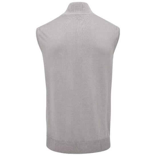 Picture of Oscar Jacobson Mens Bob Pin Knit Sleeveless Golf Sweater