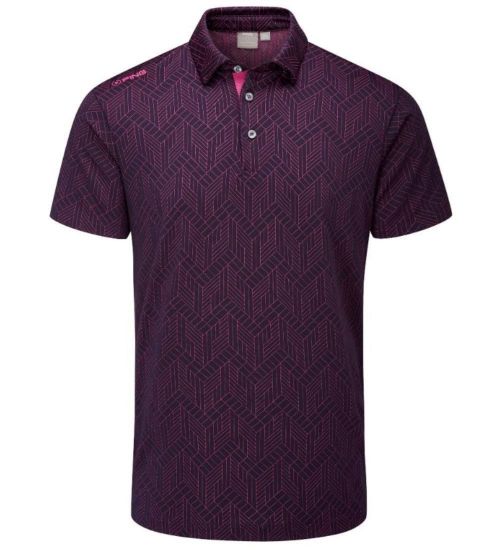 Picture of PING Men's Cubic Jacquard Golf Polo Shirt