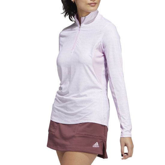 Picture of adidas Ladies Ultimate 365 Printed Long Sleeve Golf Polo Shirt