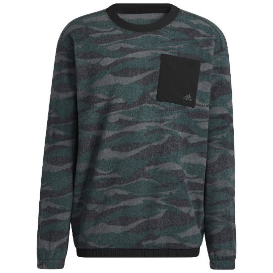 Picture of adidas Men's Texture-Print Crew Golf Sweatshirt