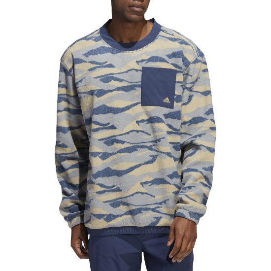 Picture of adidas Men's Texture-Print Crew Golf Sweatshirt